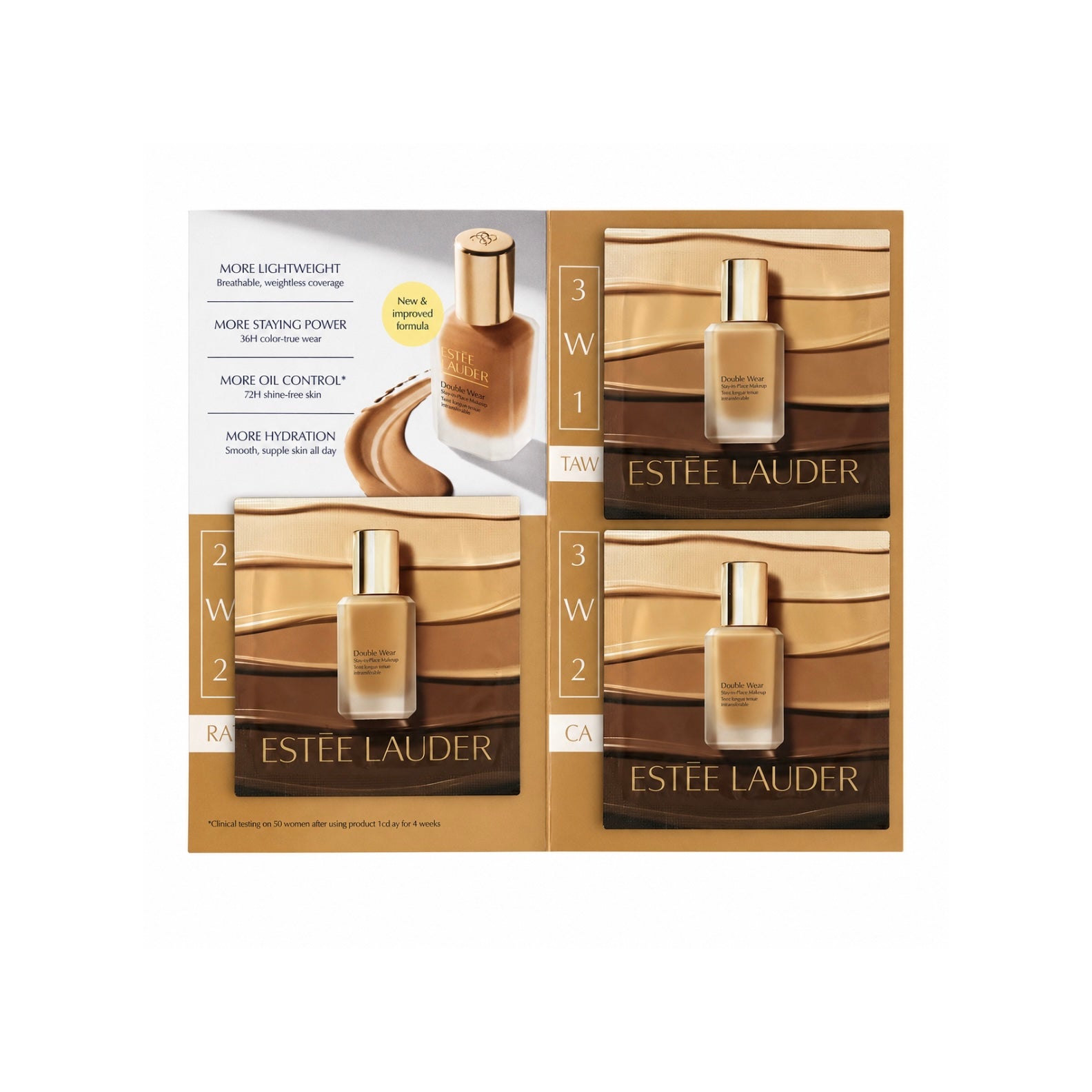 Estee Lauder Double Wear Foundation Shade Card